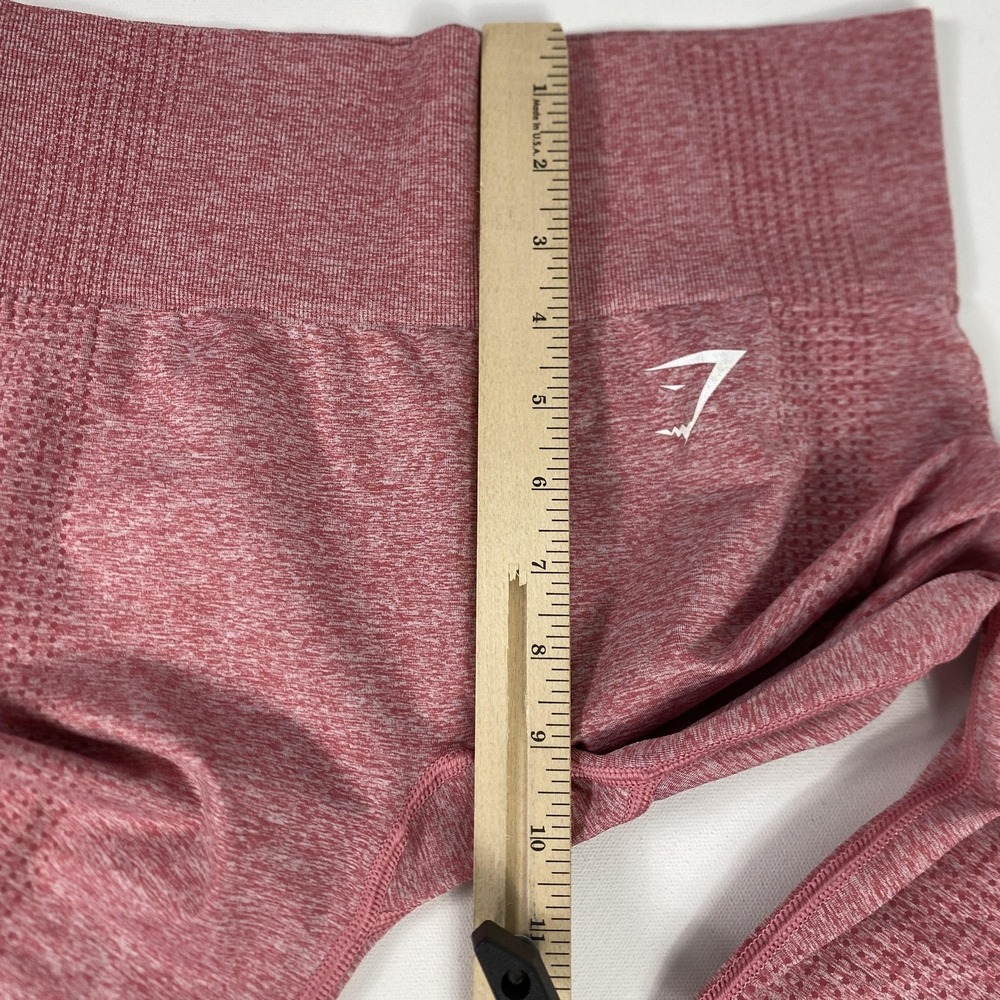 Gymshark Leggings Womens Pink Seamless High Waist Textured Yoga Gym Pants - Picture 4 of 9
